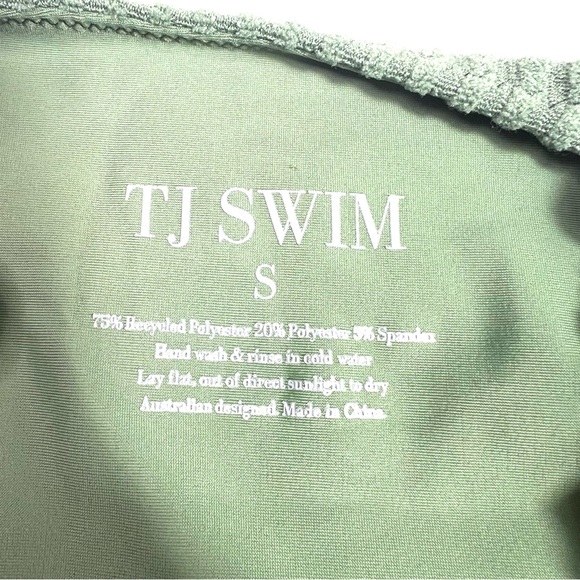 TJ Swim Eva One-piece Swimsuit Moss Green Size Small - Picture 8 of 11